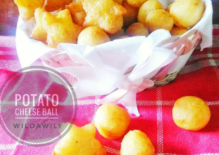 bahan dan cara membuat Potato Cheesy Ball
