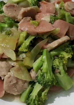 Cha brokoli baso sosis pedas (resepnya simple)