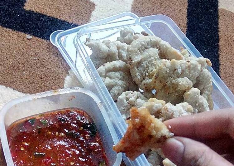 resep Cireng Salju super chewy +sambal rujak