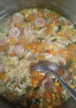 Sup Wortel Jagung Sosis Bakso Telur