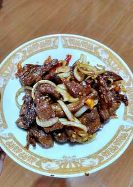 Tumis daging pedas manis