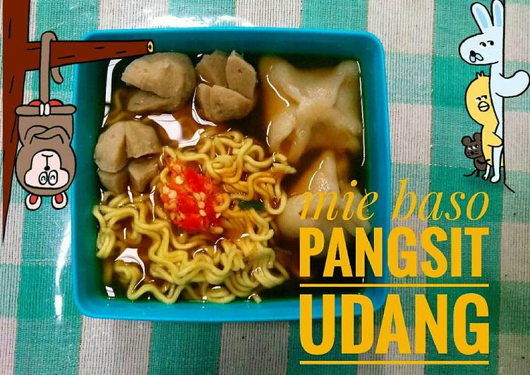 resep makanan Mie bakso pangsit udang