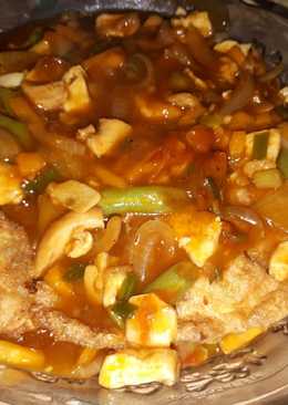 Tahu telor buncis wortel asam manis pedas