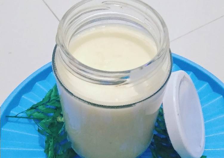 bahan dan cara membuat Saus Keju untuk Salad Buah