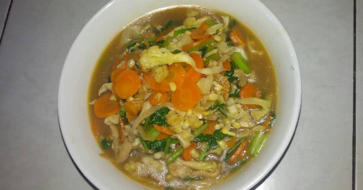 Resep Capcay  sayur kuah  pedas  gurih oleh Ha Na Cookpad