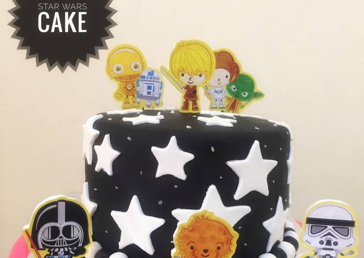 gambar untuk resep Star Wars Cake with fondant