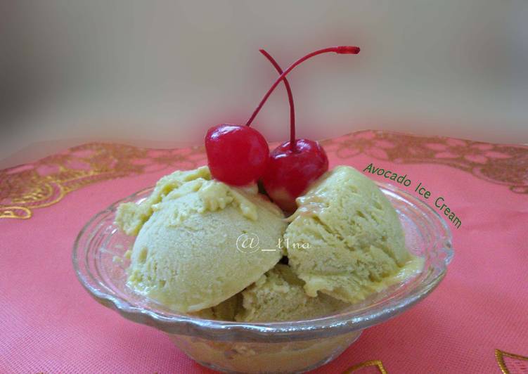 resep Avocado Ice Cream (Es Krim Alpukat)