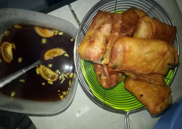 resep makanan Limpia goreng isi telor sosis sapi