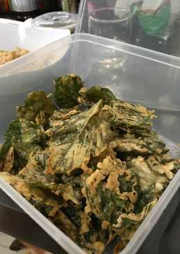 Keripik bayem atau peyek bayam, simple enakkk