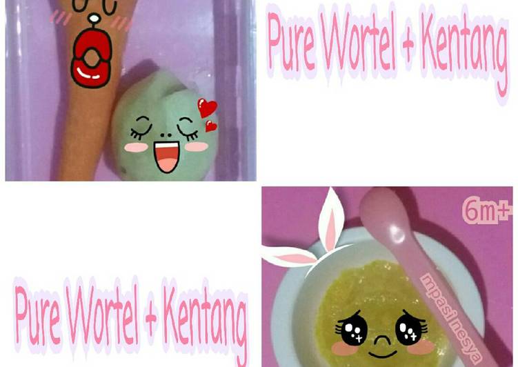 gambar untuk resep Mpasi 6m+ : Pure Wortel + Kentang