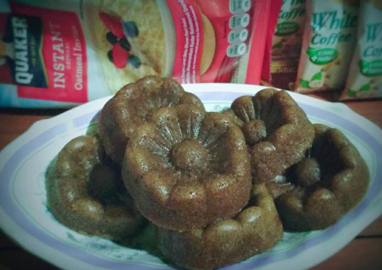 resep lengkap untuk Oat coffee cake kukus