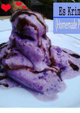 Es Krim Ubi Ungu Simple (Homemade Purple Sweet Potato Ice Cream)