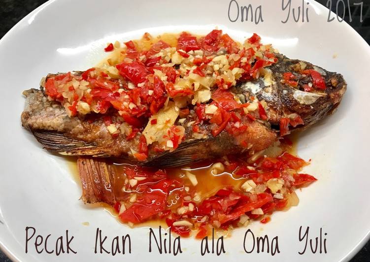 resep makanan Pecak Ikan Nila ala Oma Yuli