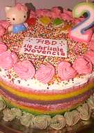 Rainbow Cake Tart sikecil