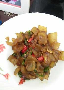 Tumis kikil cabe ijo