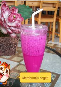 Jus buah naga merah tanpa gula