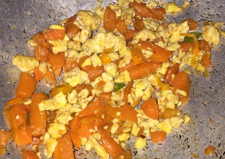 resep lengkap untuk Tumis orak arik telur wortel pedas