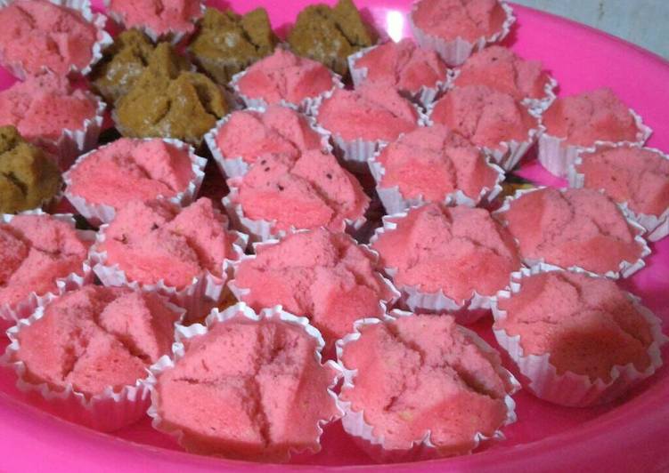 resep Bolu kukus Mekar strawberry