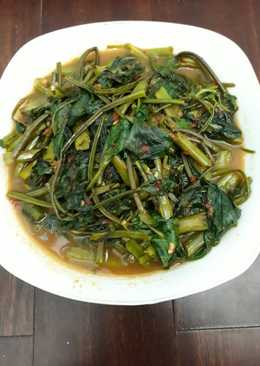 Kangkung tumis terasi saos tiram