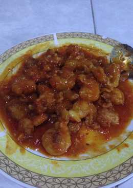 Udang Â pedas asam manis ala anak kost