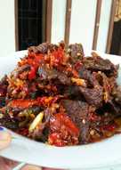 Dendeng kering balado