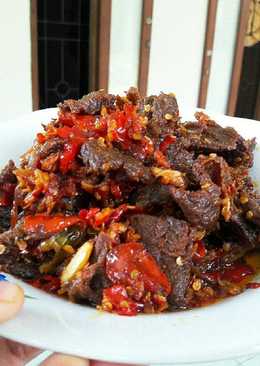 Dendeng kering balado