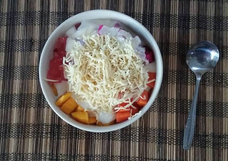 bahan dan cara membuat Salad Buah ala Pizza hut