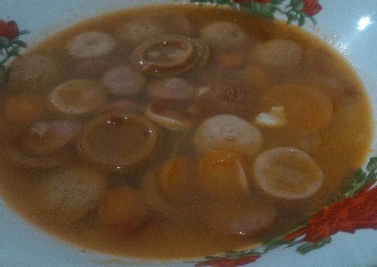 resep Sup tomat full sosis