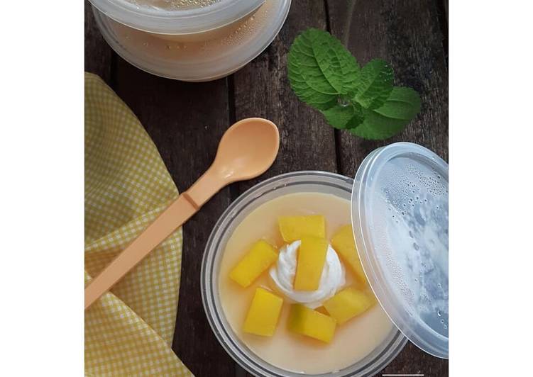 resep masakan Silky Puding Mangga #pr_recookagarlebihjeli