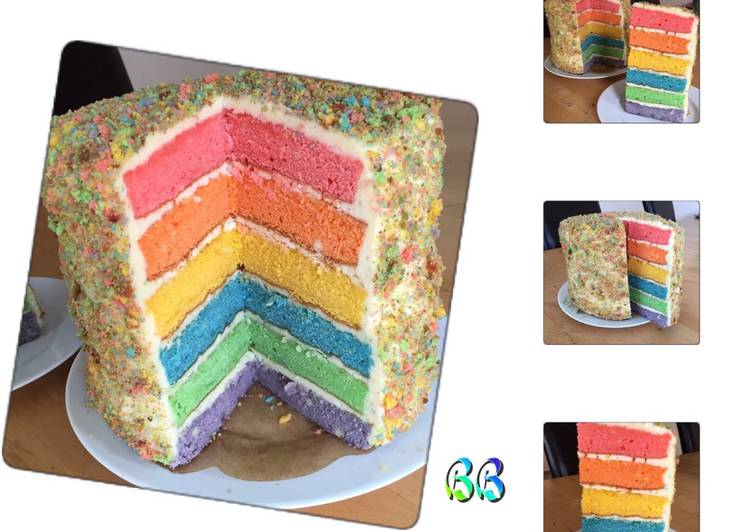 gambar untuk resep makanan Rainbow cake