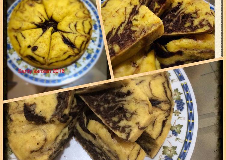 cara membuat Cake pisang coklat keju kukus empuk Dan gurih banget