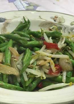 Kacang panjang cah toge