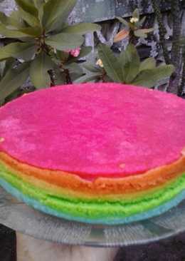 Rainbow cake simple & irit