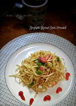 Sphagetti Kornet Sosis Oriental #PR_Pasta