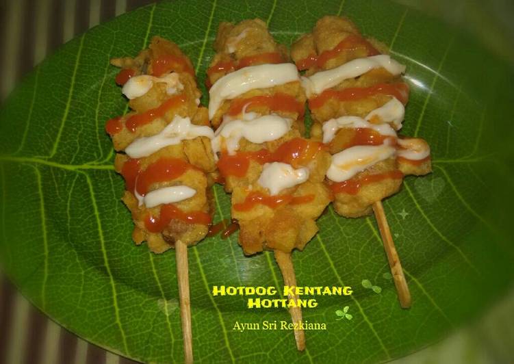 resep lengkap untuk Hottang (Hotdog Kentang)