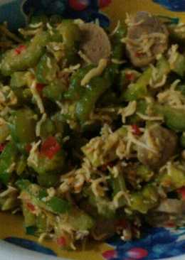 Tumis pare teri bakso