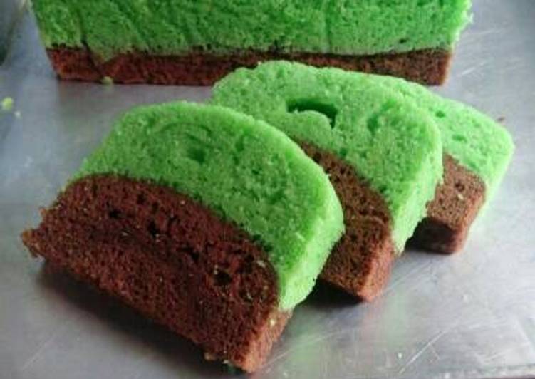 resep lengkap untuk Brownies cokelat pandan keju