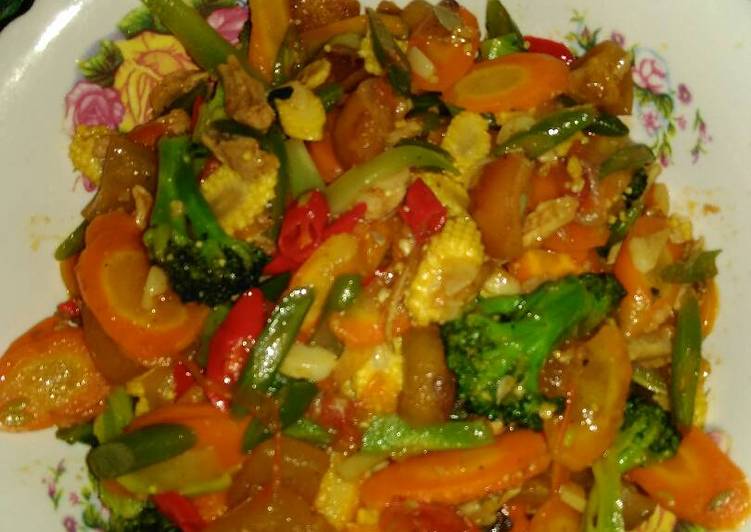 resep Capcay kikil ayam suwir