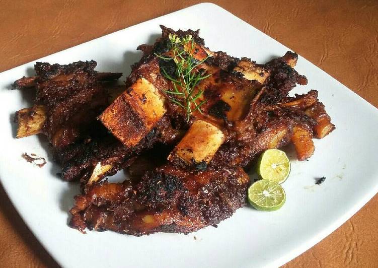 resep makanan Iga Bakar Pedas Manis #kitaberbagi