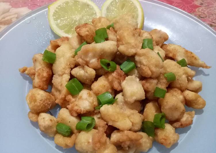 gambar untuk resep makanan Ayam goreng saus lemon