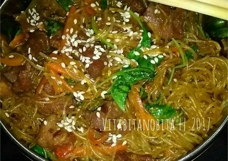 resep lengkap untuk JAPCHAE with BEEF korean noodle #kitaberbagi