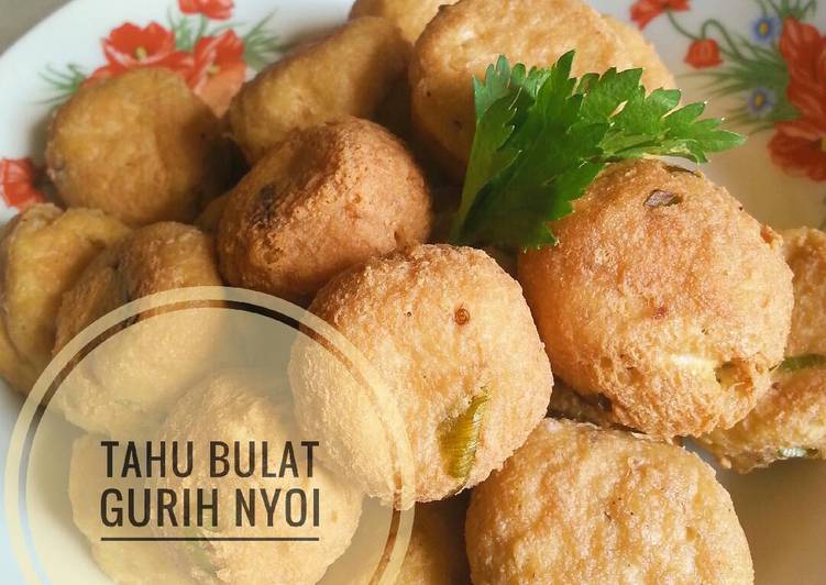 resep lengkap untuk Tahu Bulat Gurih Nyoi