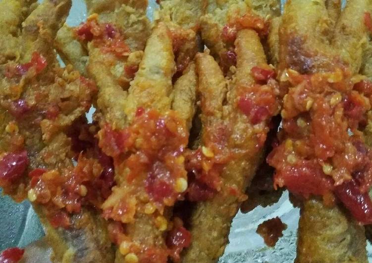 resep Ceker Ayam Krispy sambel setan