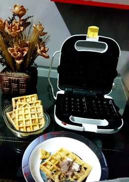 Buttermilk Waffle (empuk) bebas mixer