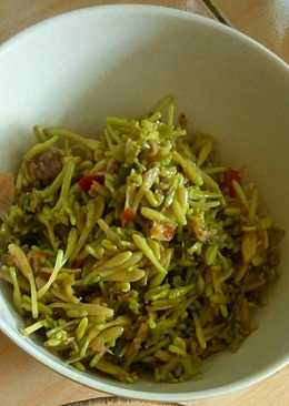 Tumis kembang pepaya ikan teri