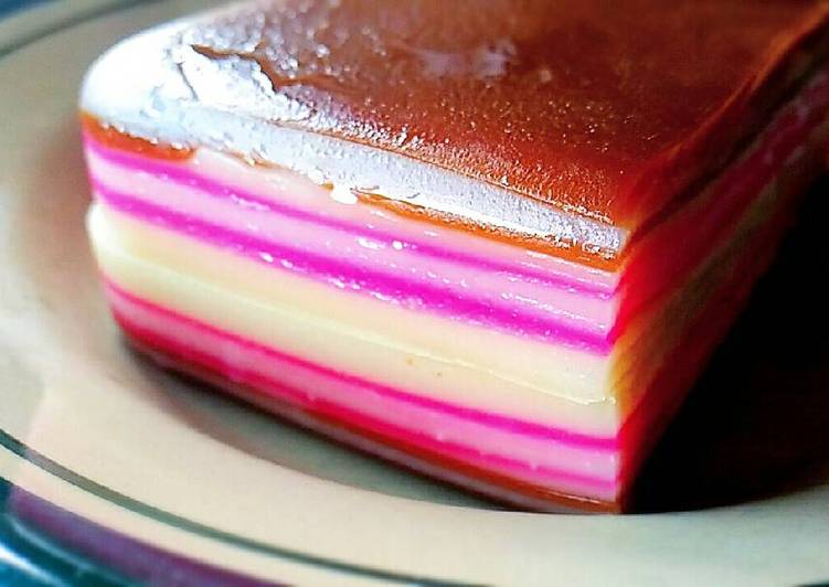 resep lengkap untuk Kue lapis tepung beras