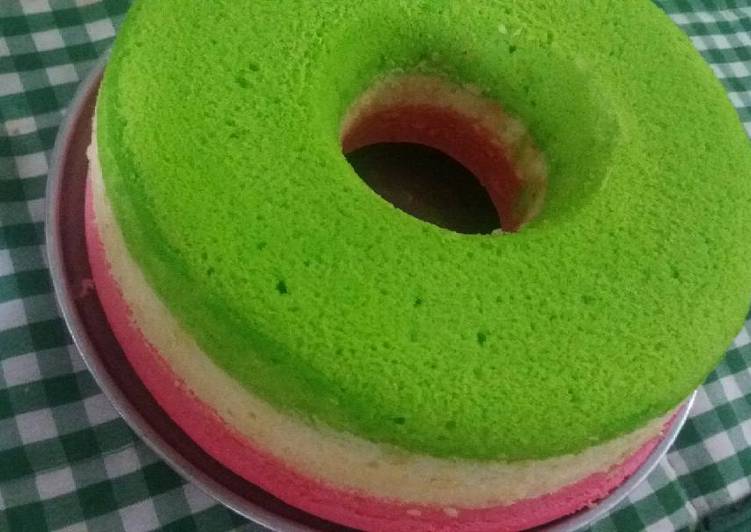 resep masakan Bolu pelangi kukus