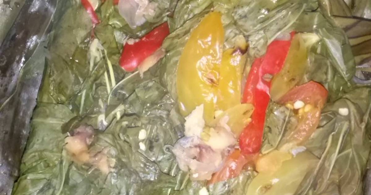 Resep Pepes daun singkong dengan ikan  asin Peda  oleh Ummu 