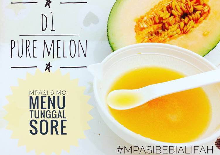 gambar untuk cara membuat MPASI Menu Tunggal Pure Melon