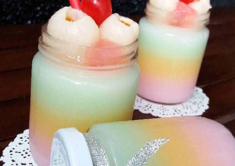 resep makanan Silky pudding || jelly